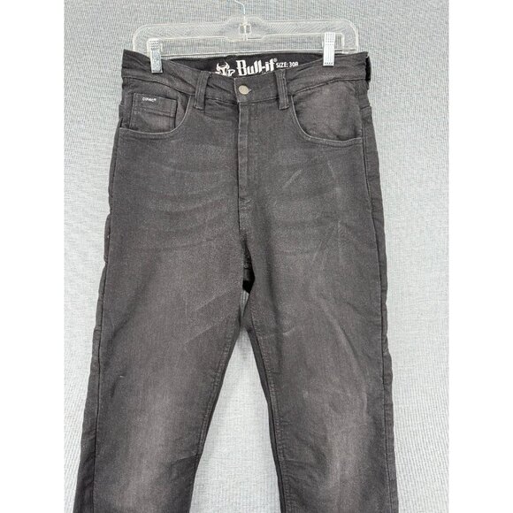 Bull-it Jeans Mens 30R 30" Black Straight Leg Covec Motorcycle Riding Protective - Picture 4 of 10